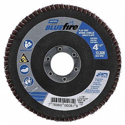 NORTON 77696090081 Flap Disc Zirconia Alumina 4 1/2 dia