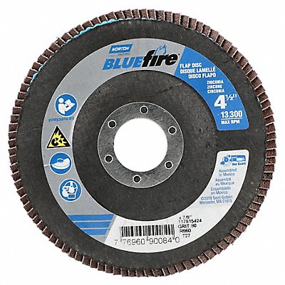 NORTON 77696090084 Flap Disc Zirconia Alumina 4 1/2 dia