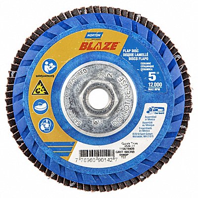 NORTON 77696090142 Flap Disc Ceramic Type 27 5 dia
