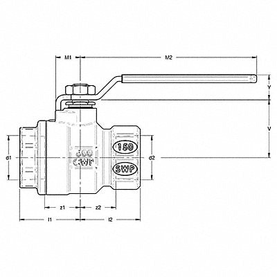 APOLLO 77C10601A Manual 2-Way Ball Valve NPT Bronze