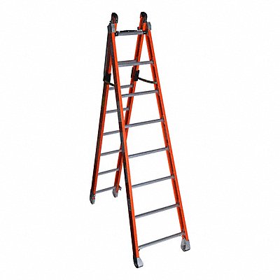 WERNER 7808 Combination Ladder 8 ft IAA Fiberglass