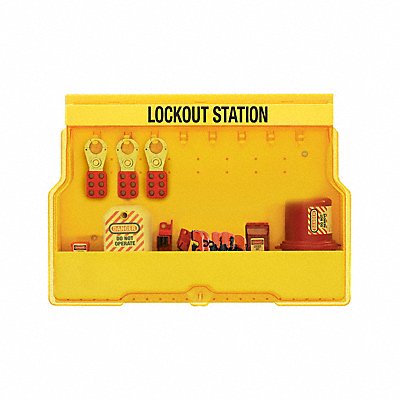 MASTER LOCK S1850EPRE Lockout Station Fasteners Yellow