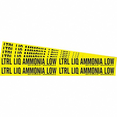 BRADY 105797PK Pipe Marker Ltrl Liq Ammonia Low PK5