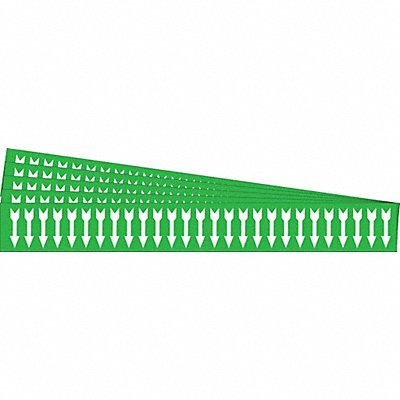 BRADY 91884PK Pipe Marker Adhesive White (Arrow) PK5