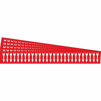 BRADY 91885PK Pipe Marker Adhesive White (Arrow) PK5
