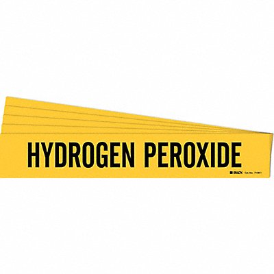 BRADY 71581PK Pipe Marker Black Hydrogen Peroxide PK5
