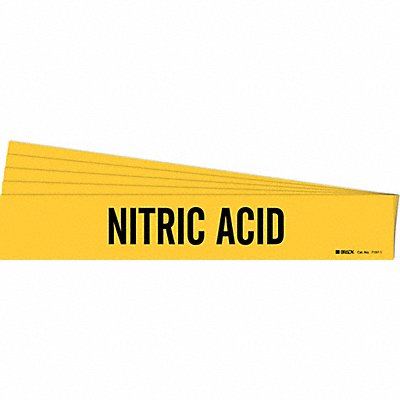 BRADY 71971PK Pipe Marker Black Nitric Acid PK5