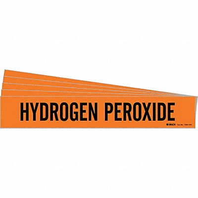 BRADY 73831HVPK Pipe Marker Black Hydrogen Peroxide PK5