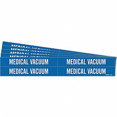 BRADY 71854PK Pipe Marker White Medical Vacuum PK5