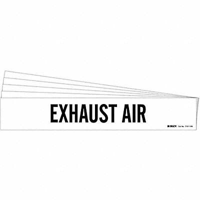 BRADY 71011HVPK Pipe Marker Black Exhaust Air PK5