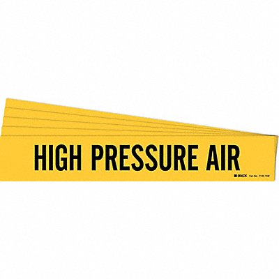 BRADY 71351HVPK Pipe Marker Black High Pressure Air PK5