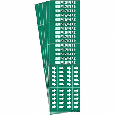 BRADY 71363CPK Pipe Marker White High Pressure Air PK5