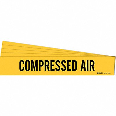 BRADY 70581PK Pipe Marker Black Compressed Air PK5