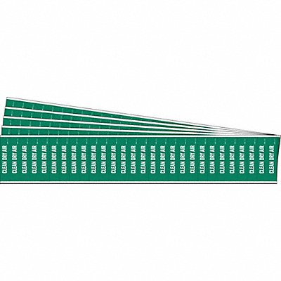 BRADY 91915PK Pipe Marker White Clean Dry Air PK5
