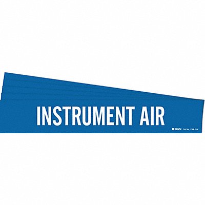 BRADY 71681HVPK Pipe Marker White Instrument Air PK5