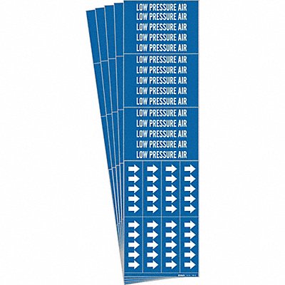 BRADY 73853CPK Pipe Marker White Low Pressure Air PK5