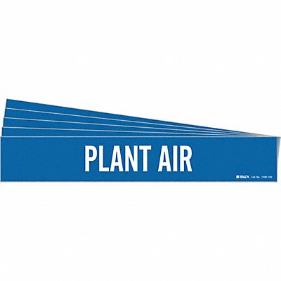 BRADY 73991HVPK Pipe Marker Adhesive White Plant Air PK5
