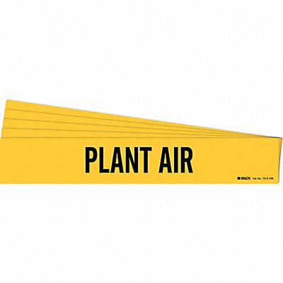 BRADY 72121HVPK Pipe Marker Adhesive Black Plant Air PK5
