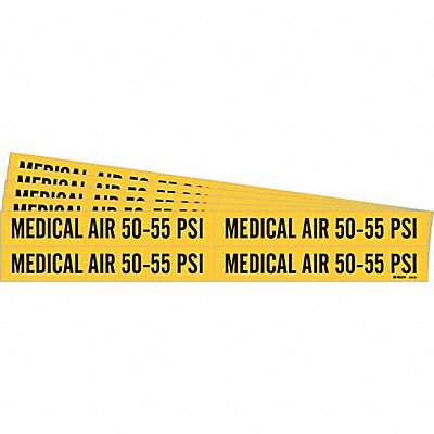 BRADY 86331PK Pipe Marker Medical Air 50-55 PSI PK5