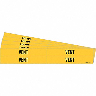 BRADY 72954PK Pipe Marker Adhesive Black Vent PK5