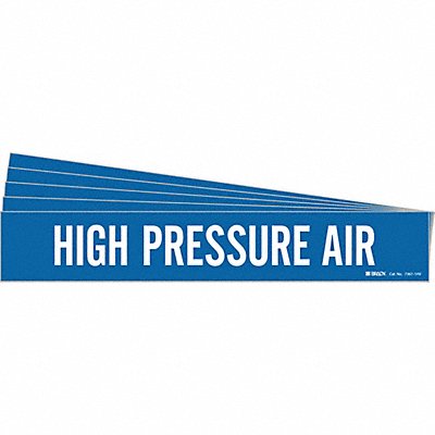 BRADY 73671HVPK Pipe Marker White High Pressure Air PK5