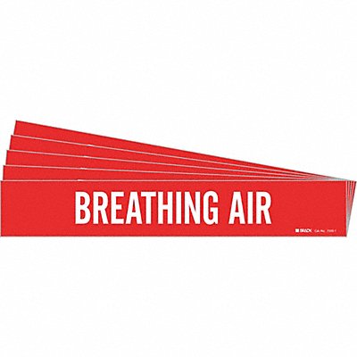 BRADY 73351PK Pipe Marker White Breathing Air PK5