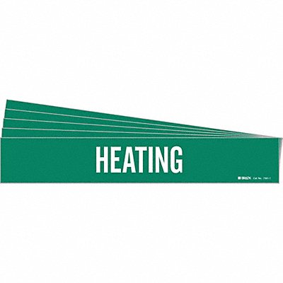 BRADY 73611PK Pipe Marker Adhesive White Heating PK5