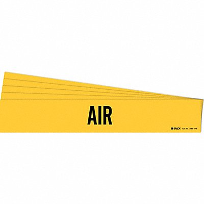 BRADY 70051HVPK Pipe Marker Adhesive Black Air PK5