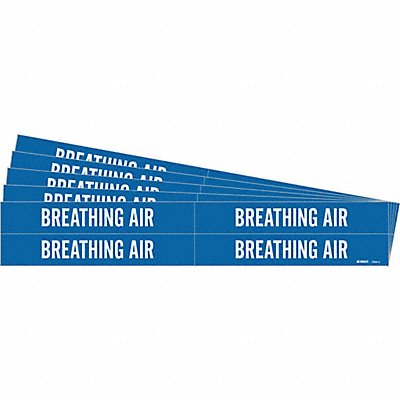 BRADY 73344PK Pipe Marker White Breathing Air PK5