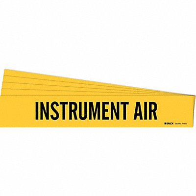 BRADY 71661PK Pipe Marker Black Instrument Air PK5