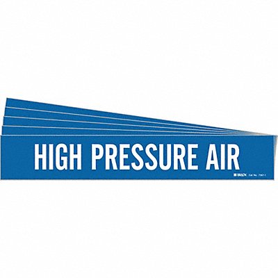 BRADY 73671PK Pipe Marker White High Pressure Air PK5