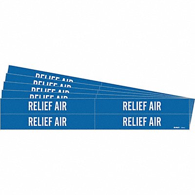 BRADY 72404PK Pipe Marker White Relief Air PK5