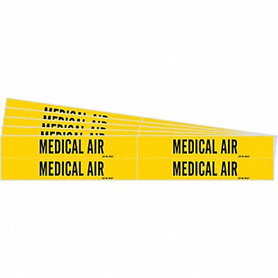 BRADY 71844PK Pipe Marker Black Medical Air PK5