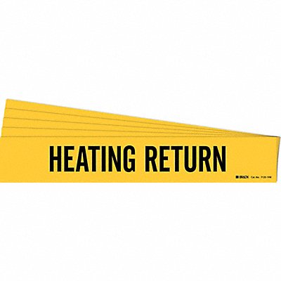 BRADY 71251HVPK Pipe Marker Black Heating Return PK5