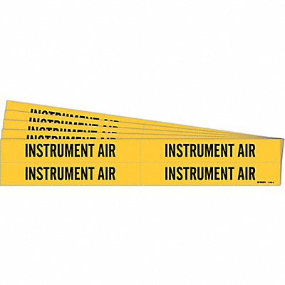 BRADY 71664PK Pipe Marker Black Instrument Air PK5