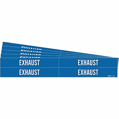 BRADY 73544PK Pipe Marker Adhesive White Exhaust PK5