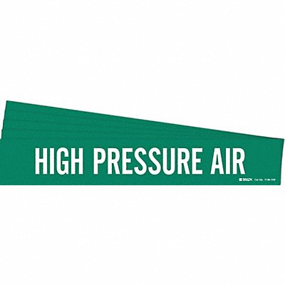 BRADY 71361HVPK Pipe Marker White High Pressure Air PK5