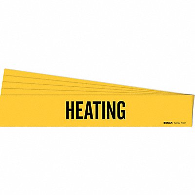 BRADY 71241PK Pipe Marker Adhesive Black Heating PK5