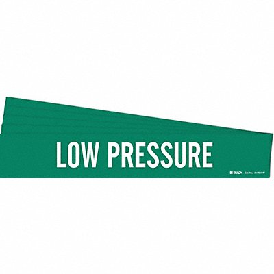 BRADY 71731HVPK Pipe Marker White Low Pressure PK5