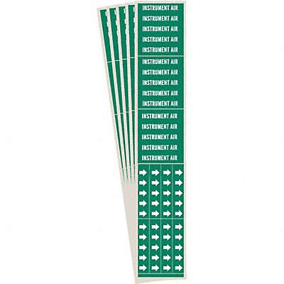 BRADY 71673CPK Pipe Marker White Instrument Air PK5
