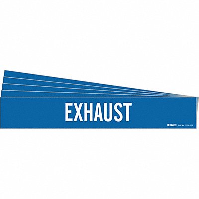 BRADY 73541HVPK Pipe Marker Adhesive White Exhaust PK5