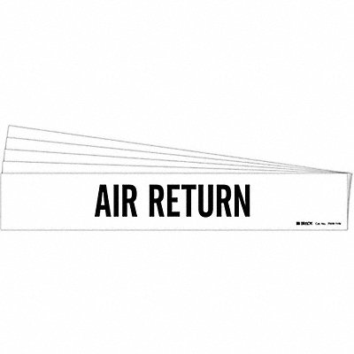 BRADY 70091HVPK Pipe Marker Black Air Return PK5