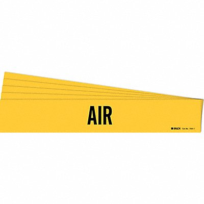 BRADY 70051PK Pipe Marker Adhesive Black Air PK5