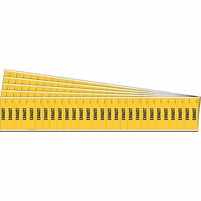 BRADY 91930PK Pipe Marker Adhesive Yellow Exhaust PK5