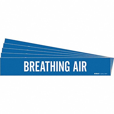 BRADY 73341PK Pipe Marker White Breathing Air PK5