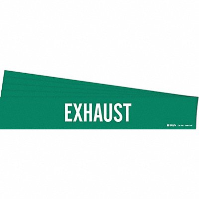 BRADY 70991HVPK Pipe Marker Adhesive White Exhaust PK5