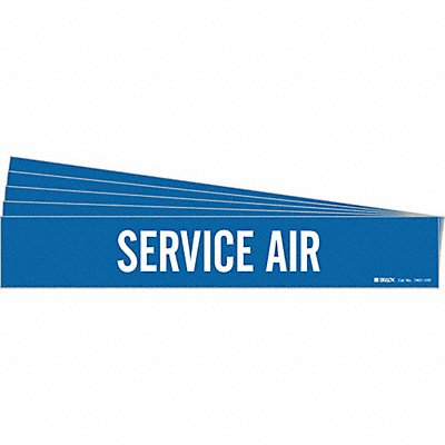 BRADY 74071HVPK Pipe Marker White Service Air PK5