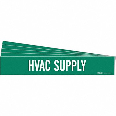 BRADY 73801HVPK Pipe Marker White HVAC Supply PK5
