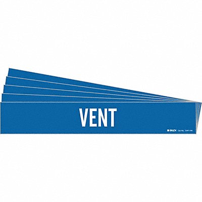 BRADY 72971HVPK Pipe Marker Adhesive White Vent PK5
