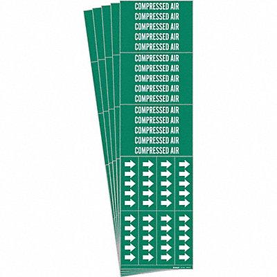BRADY 70593CPK Pipe Marker White Compressed Air PK5